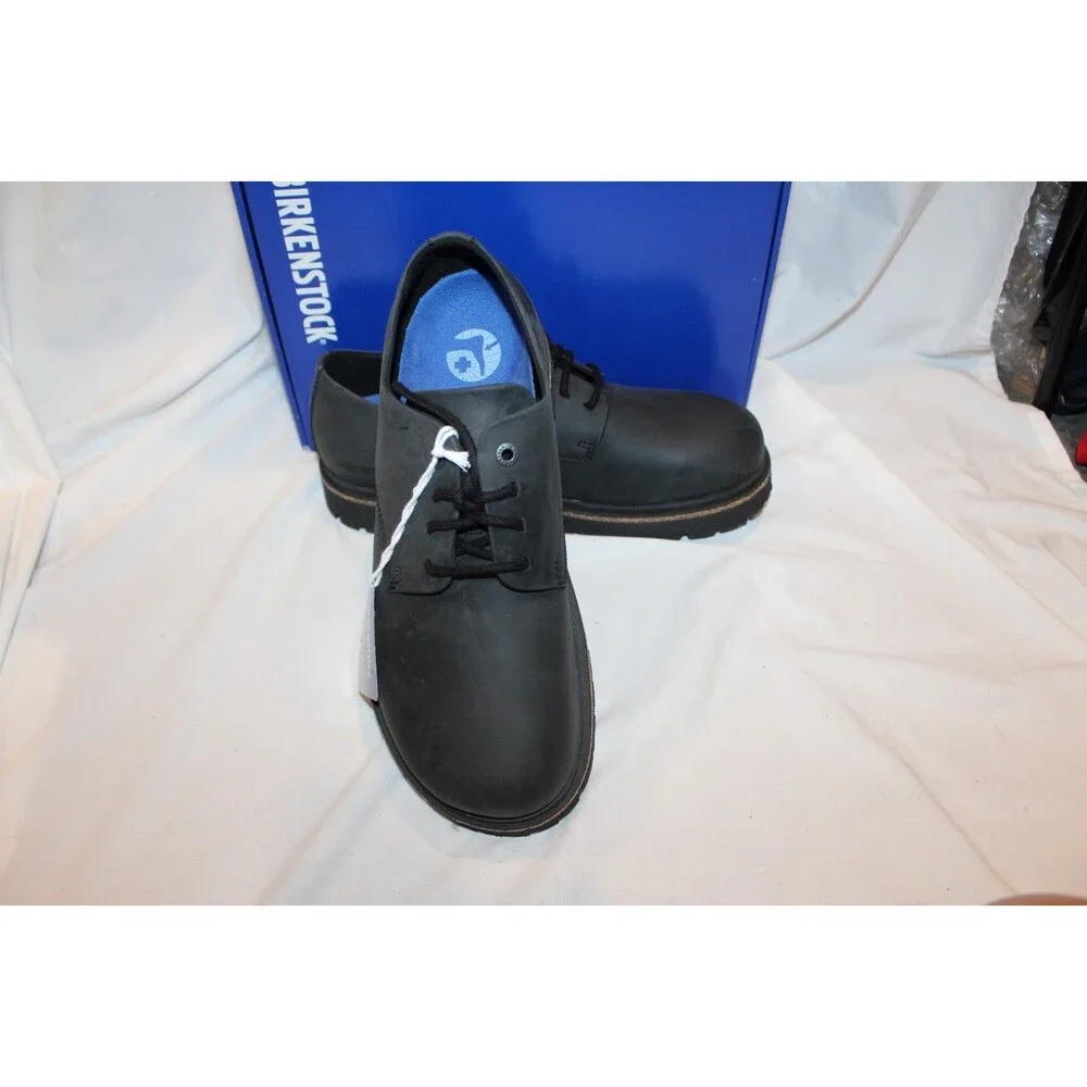 Birkenstock Unisex Size M9 W11 EU 42 REG Highwood Lace Low Black Leather Oxfords